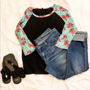 Ladies Raglan 3/4 Length Sleeve